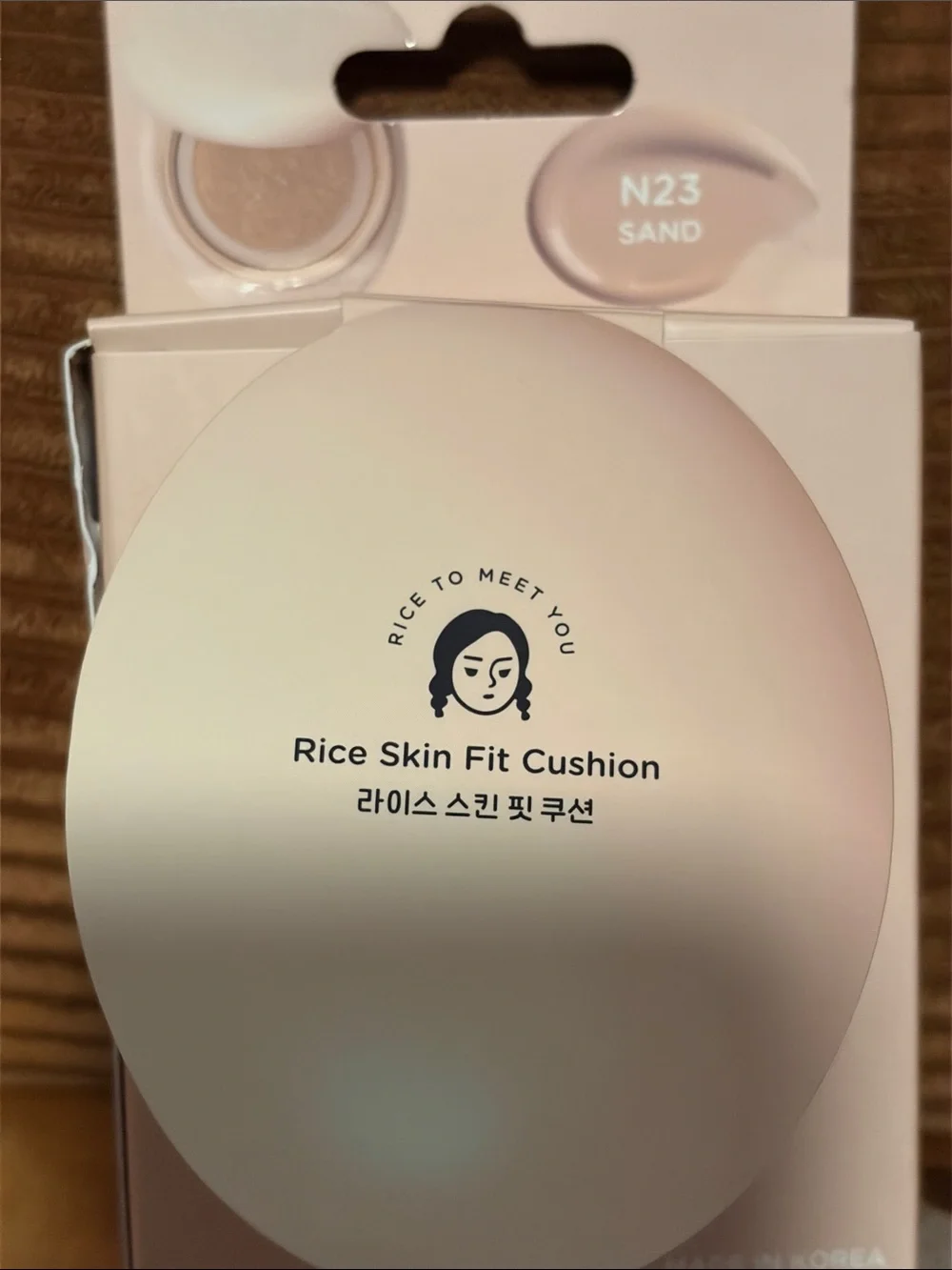 MIDHA Rice Skin Fit Caushion N23 sand swatched once